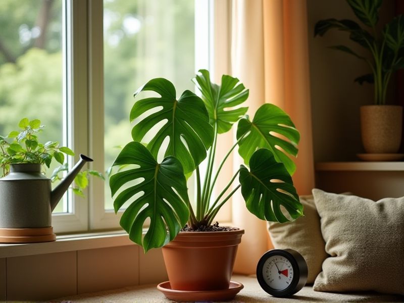 Menjaga Kelembaban Ideal: Rahasia Kesuksesan Merawat Monstera Deliciosa di Rumah