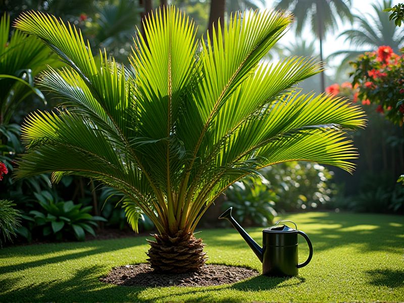 Penyiraman yang Tepat untuk Menyuburkan Tanaman Palem Kipas - Licuala grandis di Kebun Anda!